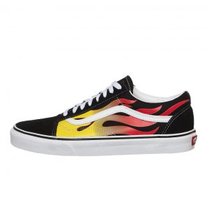 Vans UA Old Skool (Flame) Black / Black / Tr Wht (VN0A38G1PHN1)
