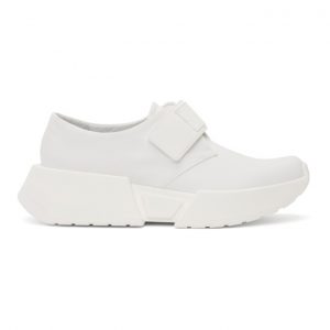 MM6 Maison Margiela White Slip-On Chunky Sole Sneakers (S59WQ0110 P2692)