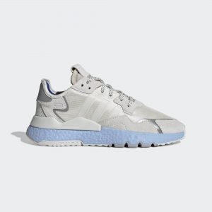 adidas Nite Jogger Schuh Off White / Off White / Glow Blue (EE5910)
