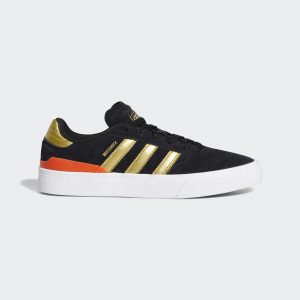 adidas Busenitz Vulc II Schuh Core Black / Gold Metallic / Solar Red (EF8470)