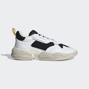 adidas Supercourt RX Schuh Cloud White / Core Black / Spring Yellow (EG6867)