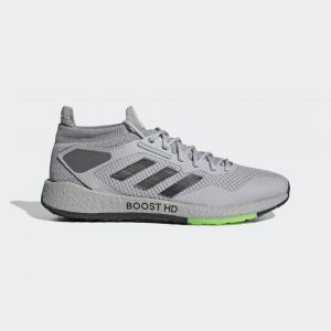 adidas Pulseboost HD Laufschuh Grey Two / Core Black / Signal Green (EG9968)