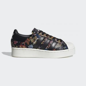 adidas Superstar Bold Schuh Core Black / Off White / Red (FW3701)