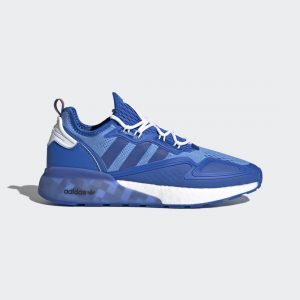 adidas Ninja ZX 2K Boost Schuh Blue / Cloud White / Collegiate Green (FZ1883)