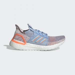 adidas Ultraboost 19 Schuh Glow Blue / Hi-Res Coral / Active Maroon (G27483)
