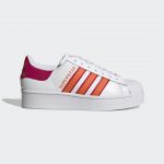 adidas Superstar Bold Schuh Cloud White / Orange / Bold Pink (H69045)