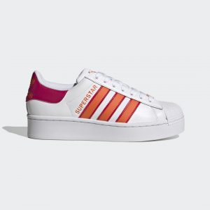 adidas Superstar Bold Schuh Cloud White / Orange / Bold Pink (H69045)