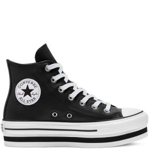 Converse Leather EVA Platform Chuck Taylor All Star High Top Black, White Black/ White (569722C)