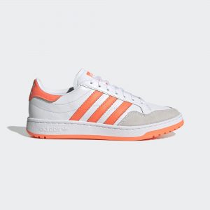 adidas Team Court Schuh Cloud White / Signal Coral / Core Black (EF6071)
