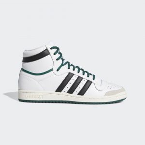 adidas Top Ten Hi Schuh Cloud White / Core Black / Collegiate Green (EF6364)