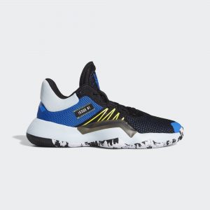 adidas D.O.N. Issue #1 Schuh Core Black / Glow Blue / Shock Yellow (EF9908)