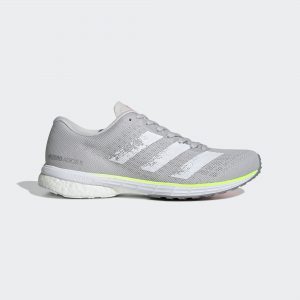 adidas Adizero Adios 5 Schuh Grey One / Silver Metallic / Light Flash Red (EH3129)