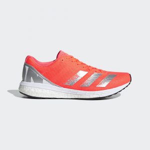 adidas Adizero Boston 8 Schuh Signal Coral / Silver Metallic / Cloud White (EG1169)