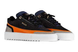 Mason Garments Firenze Nubuck / Leather – Black / Orange Schwarz (SS21-17A)