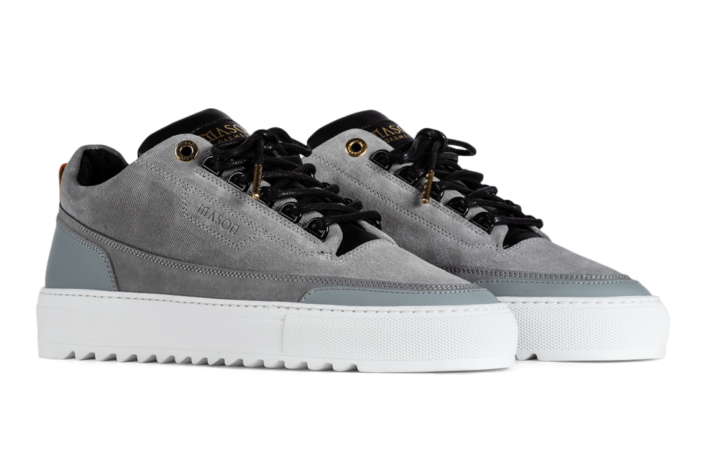 Mason Garments Firenze Leather / Nubuck – Grey / Black Grau (SS21-15B)