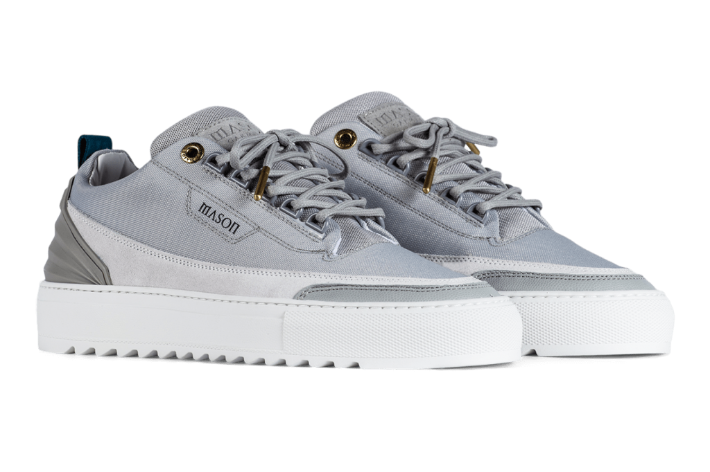 Mason Garments Firenze Mesh / Suede – Grey / White Grau (SS21-10B)