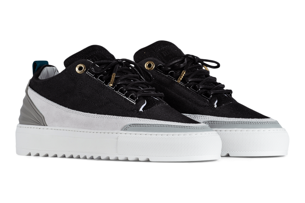 Mason Garments Firenze Mesh / Suede – Black / White Schwarz (SS21-10A)