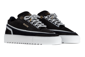 Mason Garments Firenze Nubuck / Leather – Black / Grey Schwarz (SS21-34B)