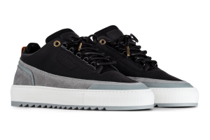 Mason Garments Firenze Mesh / Suede – Black / Grey Schwarz (SS21-2A)