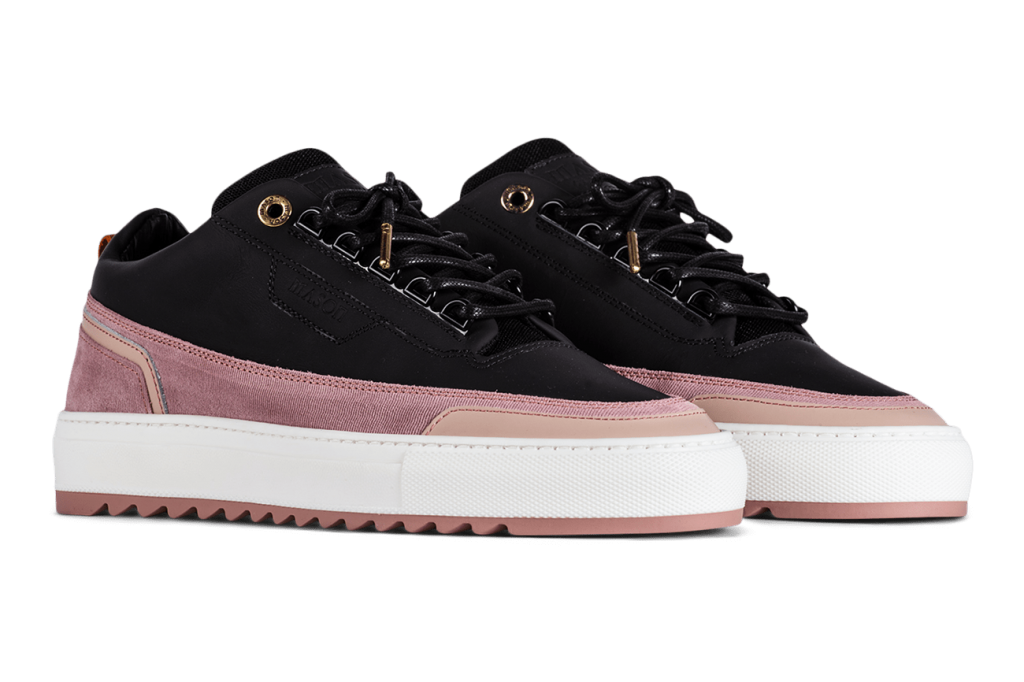Mason Garments Firenze Mesh / Suede – Black / Pink Schwarz (SS21-2D)