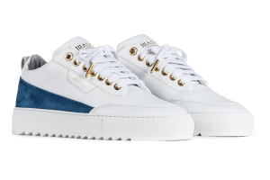Mason Garments Torino Leather / Nubuck – White / Blue Weiß (SS21-32L)