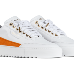 Mason Garments Torino Leather / Nubuck – White / Orange Weiß (SS21-32I)