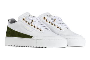 Mason Garments Torino Leather / Nubuck – White / Green Weiß (SS21-32M)