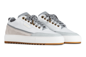 Mason Garments Torino Suede / Leather – White / Grey Weiß (SS21-27C)