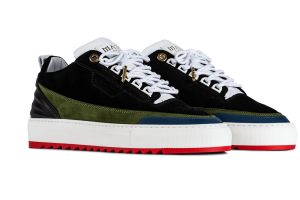 Mason Garments Firenze Leather / Nubuck – Black / Green Schwarz (SS21-14A)