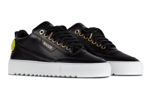 Mason Garments Torino Leather Black Embroidery Schwarz (SS21-41B)