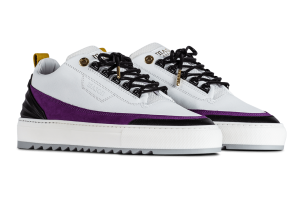 Mason Garments Firenze Suede / Leather – White / Purple Weiß (SS21-18A)