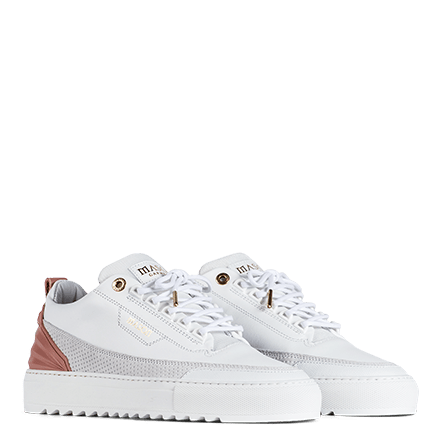 Mason Garments Firenze Mesh / Leather – White / Pink Weiß (SS21-11D)