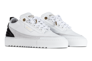 Mason Garments Firenze Mesh / Leather – White / Black Weiß (SS21-11C)