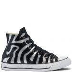 Converse Metallic Zebra Chuck Taylor All Star High Top Black, Silver Black/ Silver (169130C)