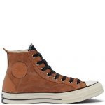 Converse Leather Patchwork Chuck 70 High Top Brown Brown (169140C)