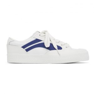 Li-Ning White and Blue Vintage Wave Sneakers (AGCP384-1)