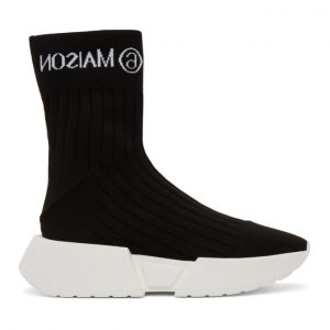 MM6 Maison Margiela Black Logo Sock Sneakers (S59WS0152 P3120)