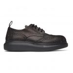 Alexander McQueen Black Paint Splatter Hybrid Brogues (634605WHXHX)