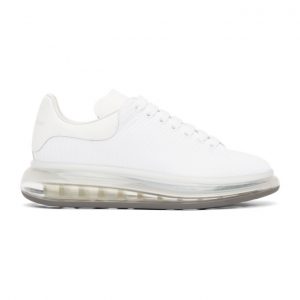 Alexander McQueen White Textured Oversized Sneakers (634610W4LA1)