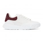 Alexander McQueen White and Purple Court Trainer Sneakers (634619 WHZ95)