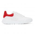 Alexander McQueen White and Red Court Trainer Sneakers (634619 WHZ96)