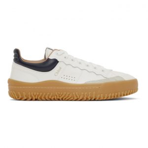 Chloe White and Navy Franckie Sneakers (CHC20W39142)