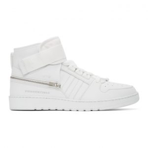 Neil Barrett White Detachable-Cuff Sneakers (PBCT346 P9001)