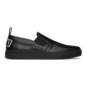 Valentino Black Valentino Garavani VLTN Slip-On Sneakers (UY0S0D92WMX)