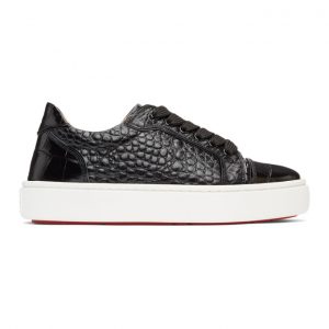 Christian Louboutin Black Croc Vieirissima Sneakers (3200160)