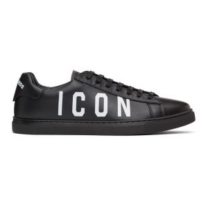 Dsquared2 Black and White Icon New Tennis Sneakers (SNM0005 1502228)