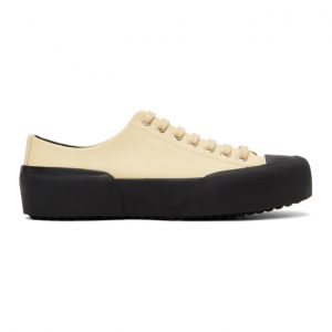 Jil Sander Off-White Leather Sneakers (JS33165A_13010)
