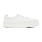 Jil Sander White Leather Platform Sneakers (JI32535A_12281)