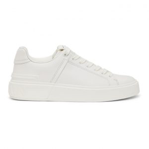 Balmain White B-Court Sneakers (VN1C580LSCL)