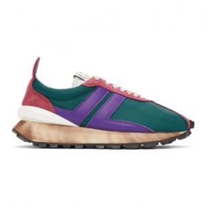 Lanvin SSENSE Exclusive Green and Purple Bumper Sneakers (FM-SKBRUN-NYLO-H20)